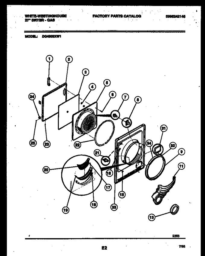 Diagram for DG400SXW1