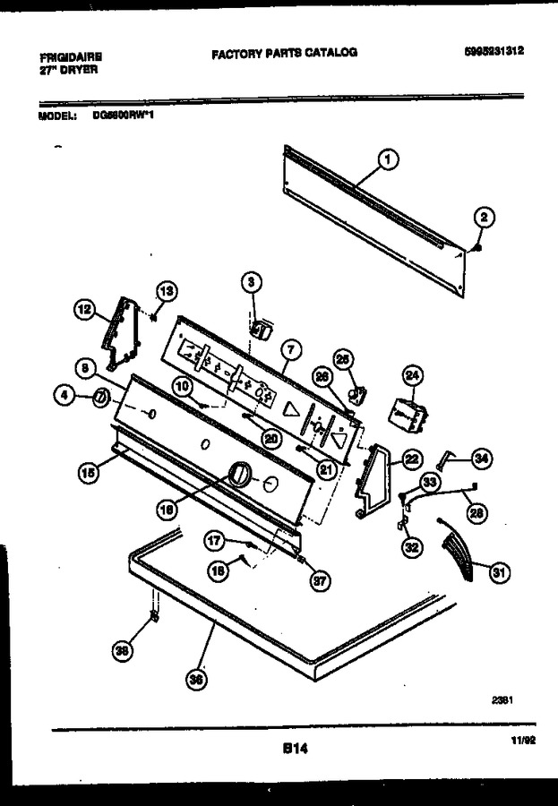 Diagram for DG5800RW1