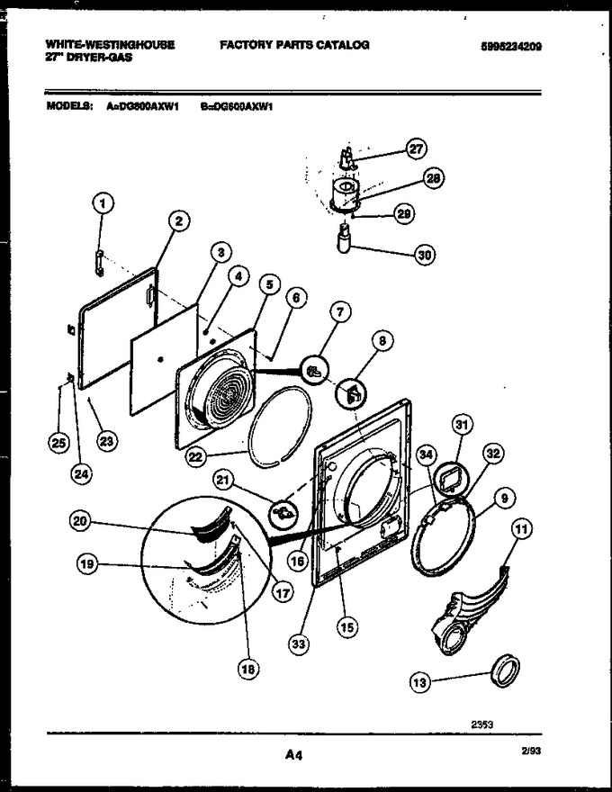 Diagram for DG600AXW1