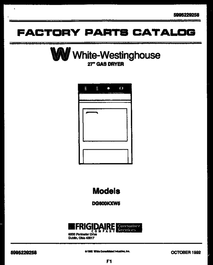 Diagram for DG600KXW5