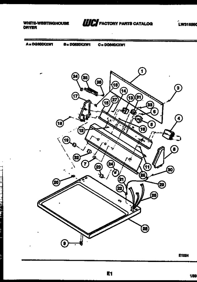 Diagram for DG640KXW1