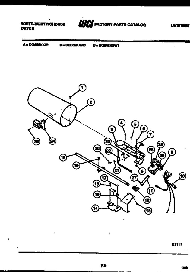 Diagram for DG650KXW1