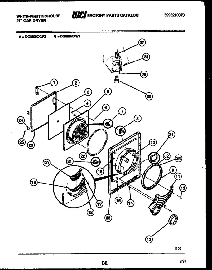 Diagram for DG650KXW3