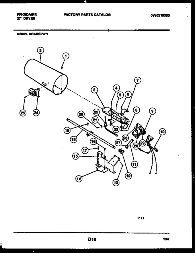 Diagram for DG7400PW1