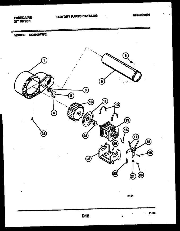 Diagram for DG8600PW2