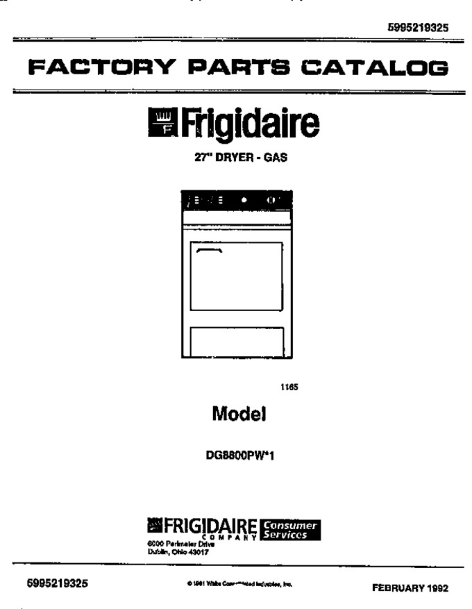 Diagram for DG8800PW1