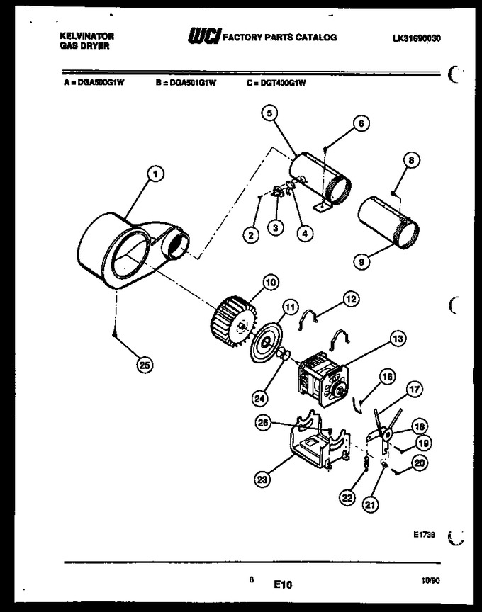 Diagram for DGA500G1W