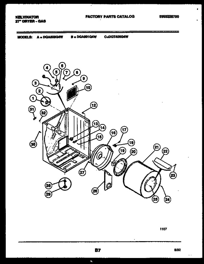 Diagram for DGA501G4W
