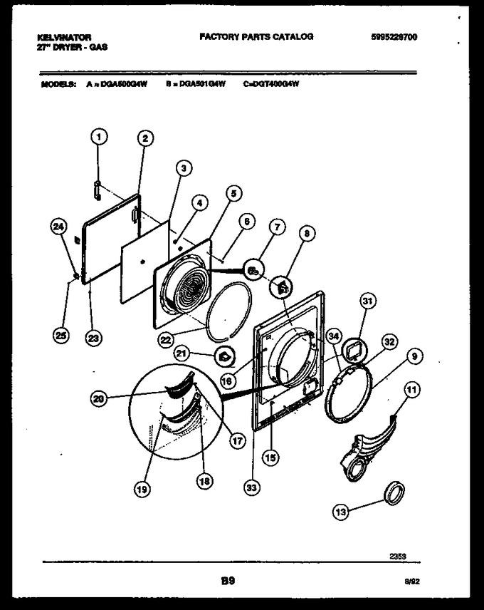 Diagram for DGA501G4W