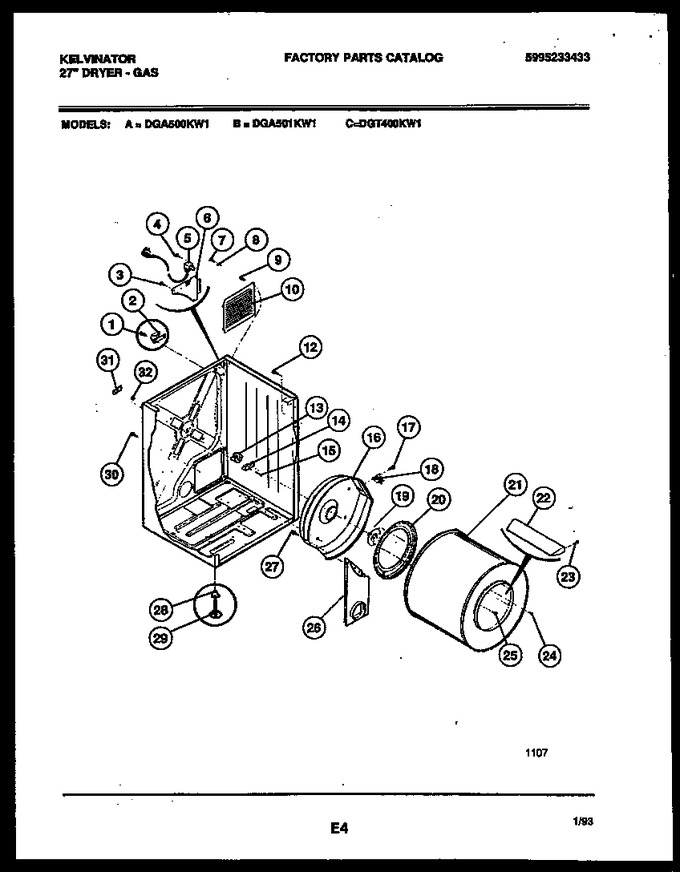 Diagram for DGA500KW1