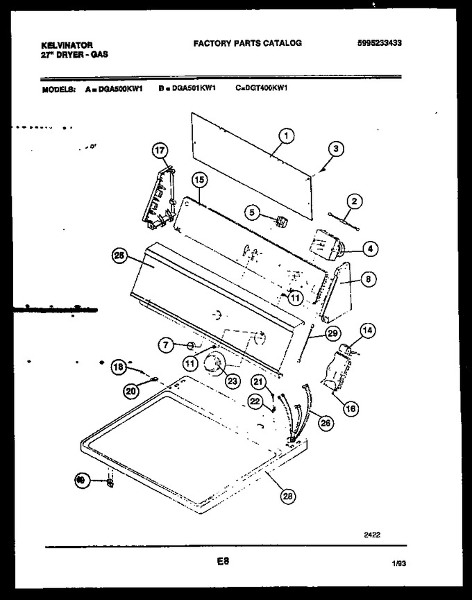 Diagram for DGA500KD1