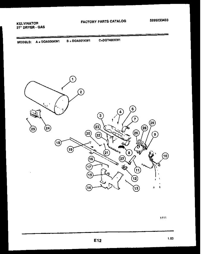 Diagram for DGA500KW1