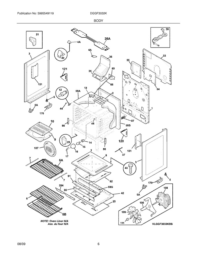 Diagram for DGGF3032KWA