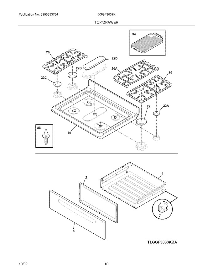 Diagram for DGGF3032KBB