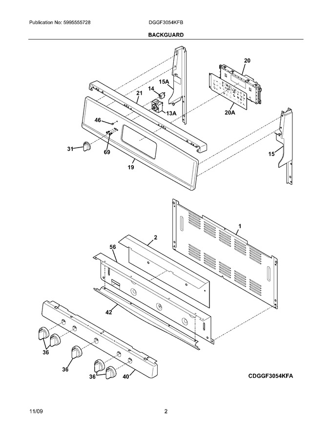 Diagram for DGGF3054KFB
