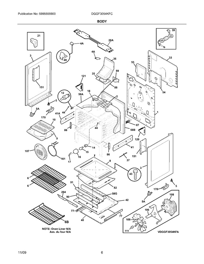 Diagram for DGGF3054KFC