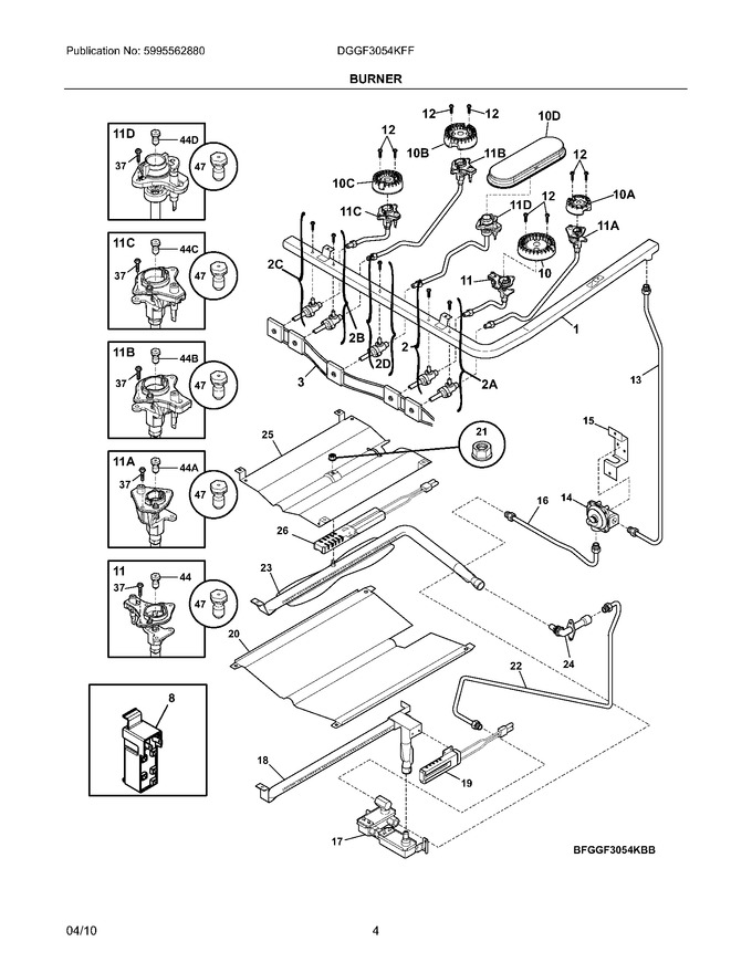 Diagram for DGGF3054KFF