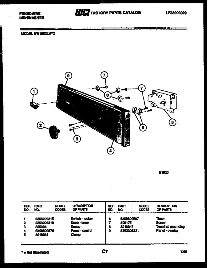 Diagram for DW1050LH2