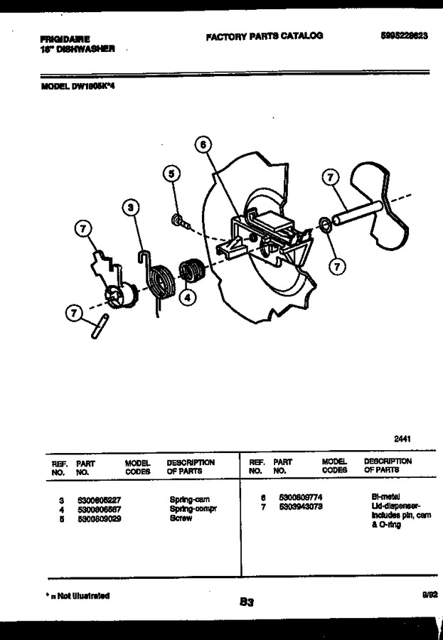 Diagram for DW1805KW4