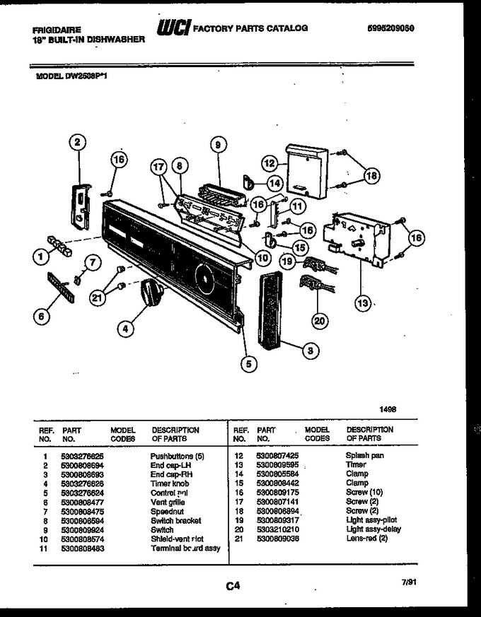 Diagram for DW2508PW1