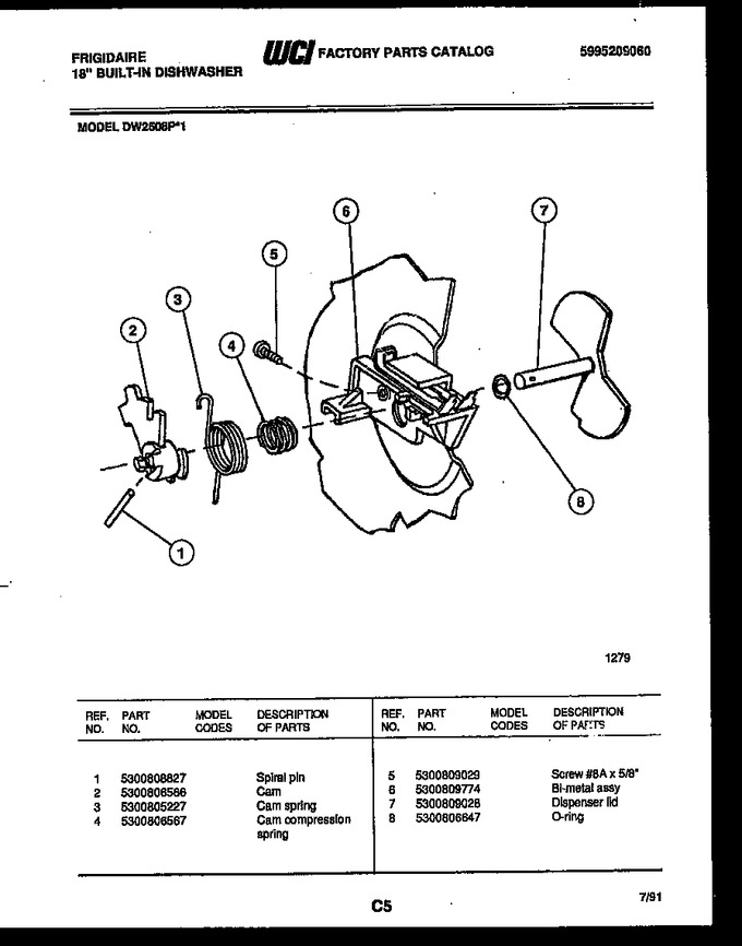 Diagram for DW2508PW1