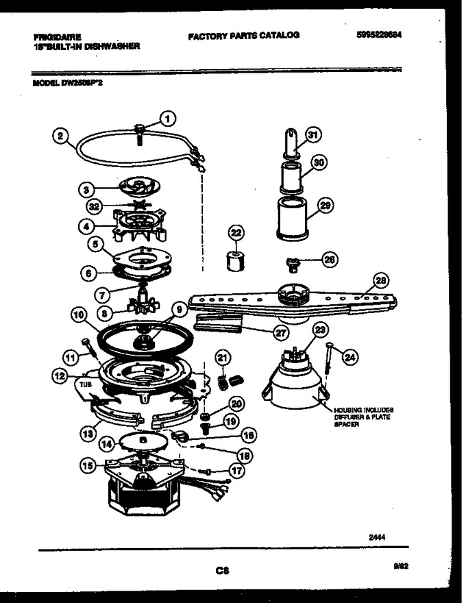Diagram for DW2508PW2