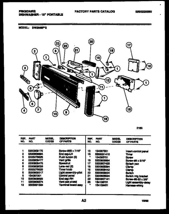 Diagram for DW2558PW2