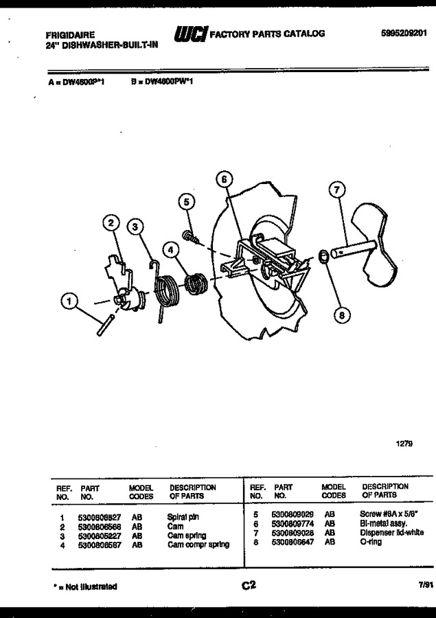 Diagram for DW4600PW1