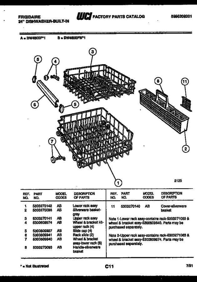Diagram for DW4600PW1