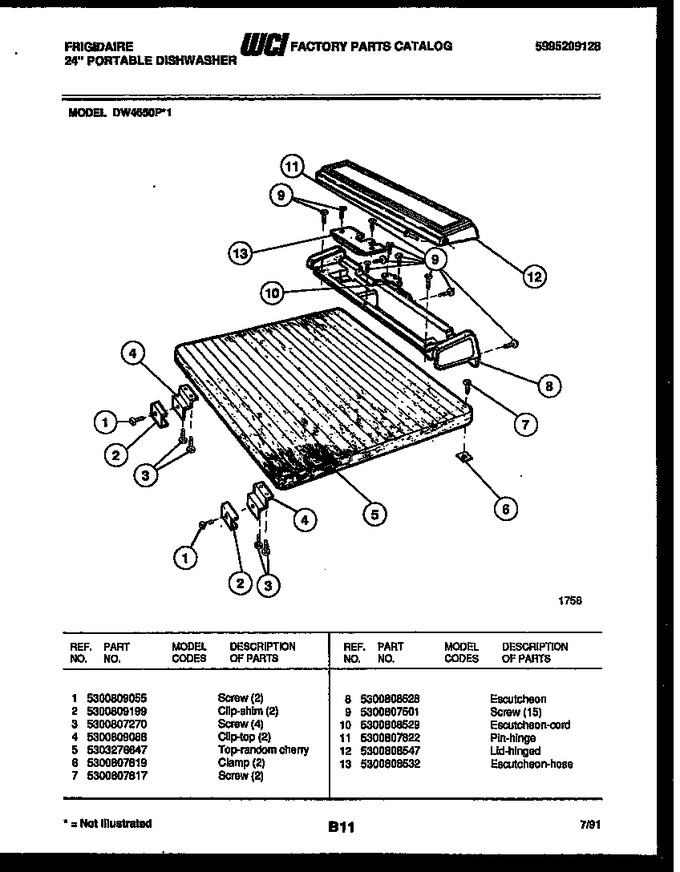 Diagram for DW4650PW1