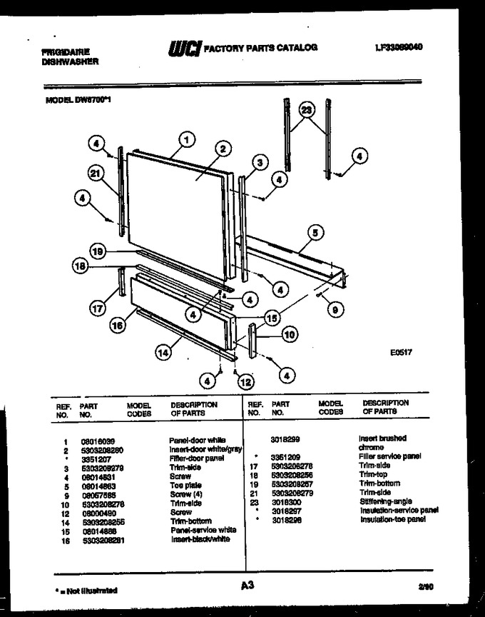 Diagram for DW6700LW1