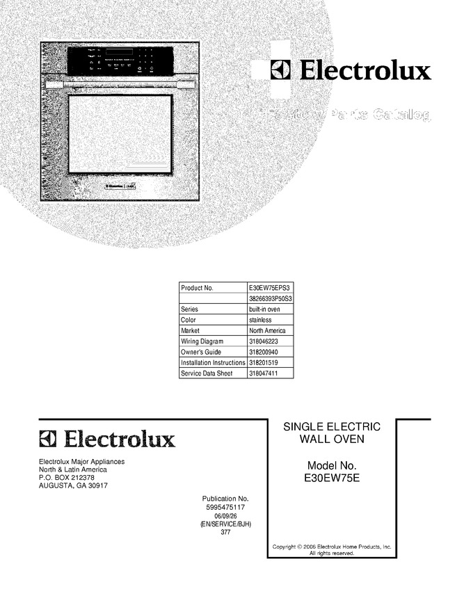Diagram for E30EW75EPS3