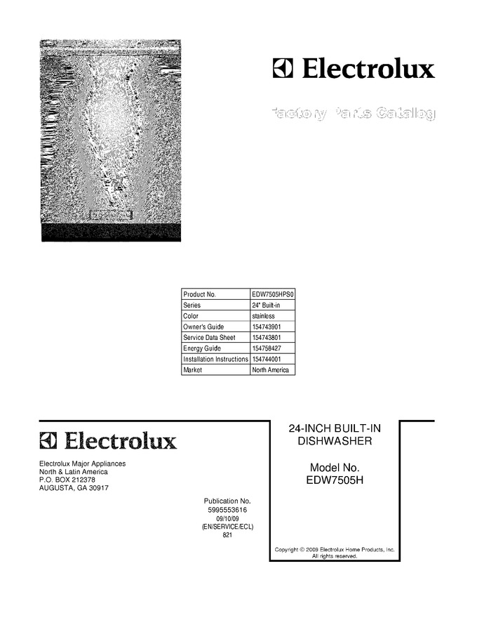 Diagram for EDW7505HPS0