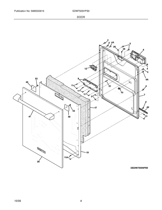 Diagram for EDW7505HPS0