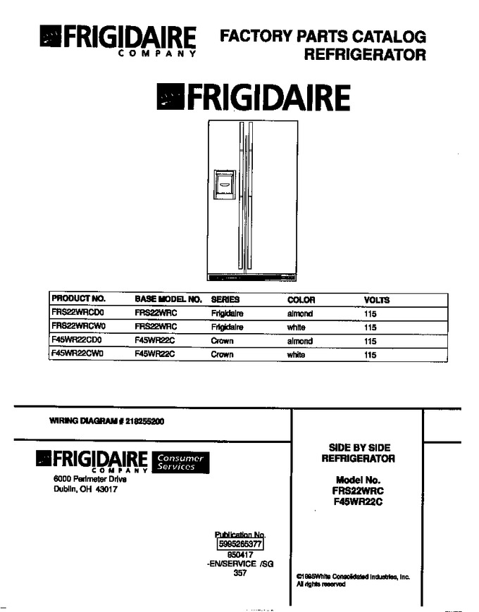 Diagram for F45WR22CW0