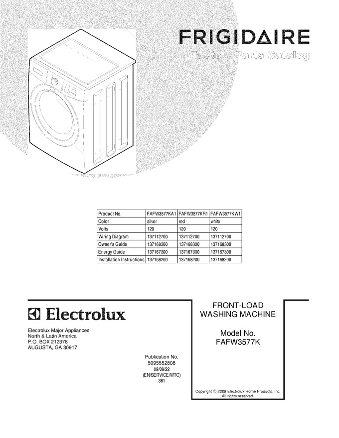 Diagram for FAFW3577KW1