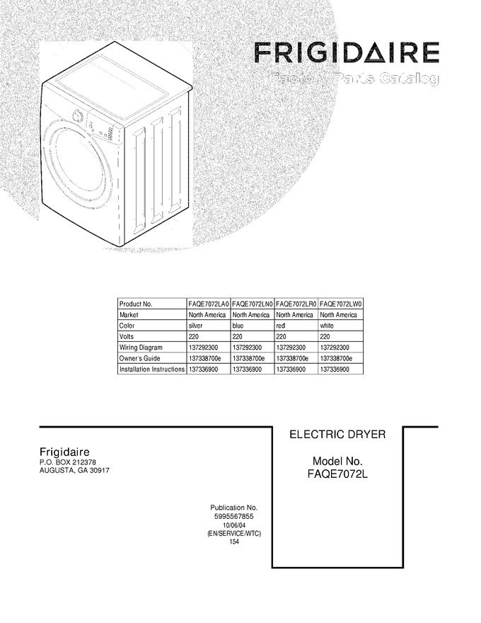 Diagram for FAQE7072LW0