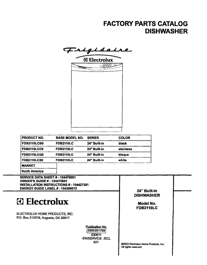 Diagram for FDB2110LCB0