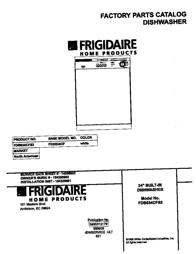 Diagram for FDB634CFS2