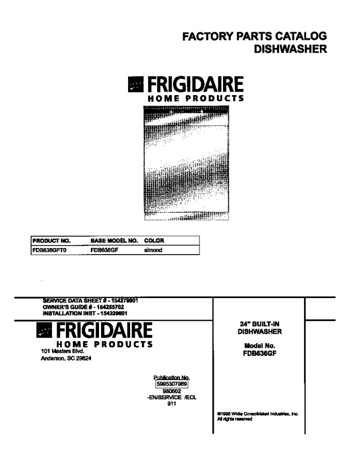 Diagram for FDB636GFT0