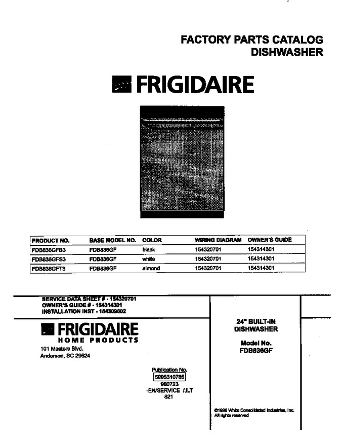 Diagram for FDB836GFT3