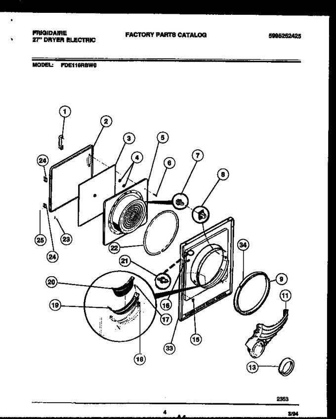 Diagram for FDE116RBW0