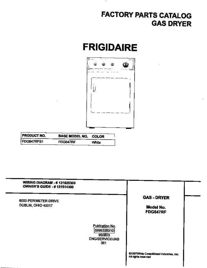 Diagram for FDG647RFS1