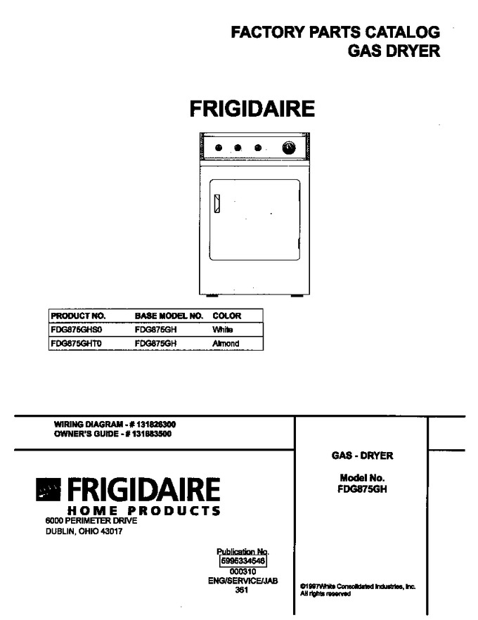 Diagram for FDG875GHT0