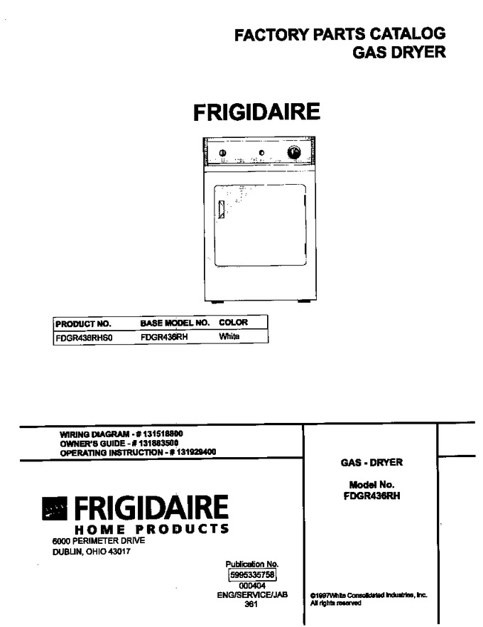 Diagram for FDGR436RHS0