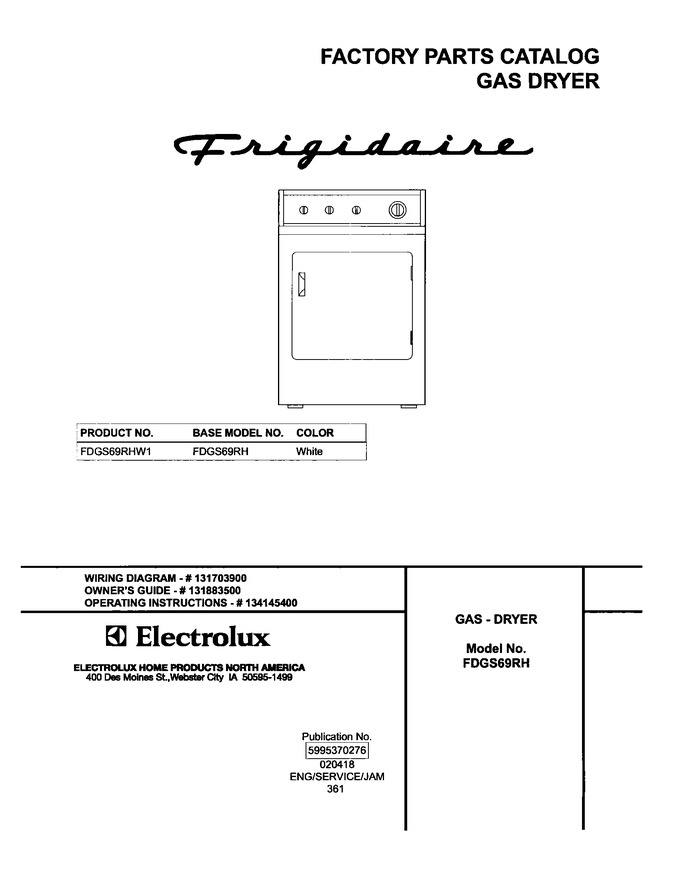Diagram for FDGS69RHW1