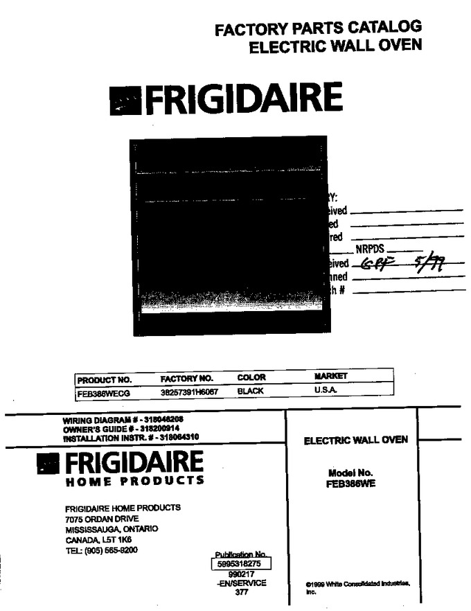 Diagram for FEB386WECG