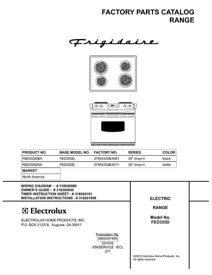 Diagram for FED355DBA