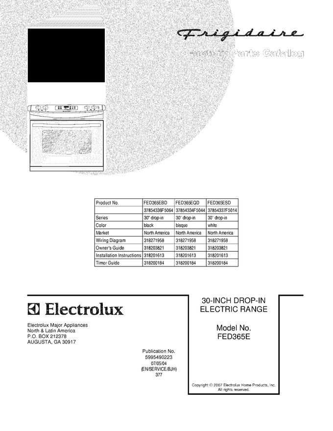 Diagram for FED365EQD