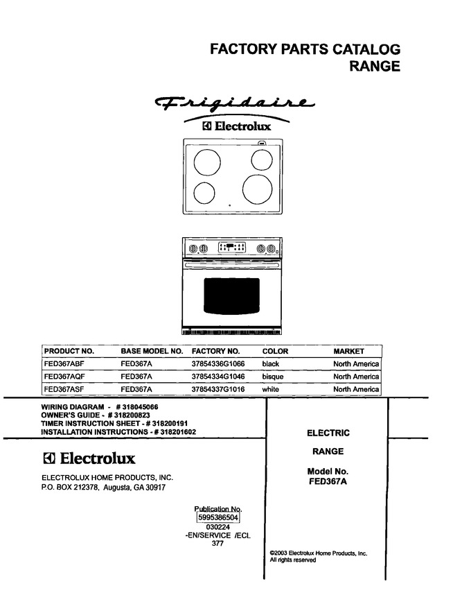 Diagram for FED367ABF